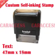 Customizied Stamp custom stamp Self Inking Rubber Stamp Name Address 47x18mm
