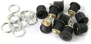 RuiLing 10-Pack 5.5X 2.1mm DC Power Female Jack Panel Mount Connector with Hex Nut 3 Pin DC Electrical Plug Socket Connector