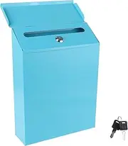 Veemoon Suggestion Box with Lock Wall Mounted, Vertical Drop Mailbox Hanging Secured Postbox, Rural Home Decorative/Office Business Parcel Box- Safe and Secure Ballot Box