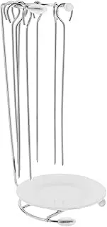 Gatuida 1Set Grill Skewer Rack Barbecue Hanging Racks for Even Heat Distribution Easy to Clean BBQ Skewers Maker for Secure Grilling Experience