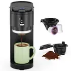 COWSAR Single Serve Coffee Maker, Two Holders for Capsule & Ground, Adjustabl...