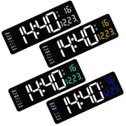 LED Large Display USB Digital Wall Alarm Clock With Calendar Date Temperature