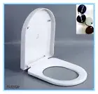 SQUARE D-SHAPE SOFT CLOSE SOFT-CLOSE TOILET SEAT HINGES QUICK RELEASE 460X355mm