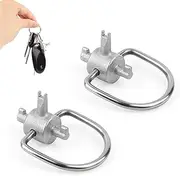 Gosknor 2pcs Locking Cap Key for R410A & R22 Refrigerant, Tamper-Proof Multi-Function Triple Locking Tools for Install and Removal HVAC Safety Covers Air Conditioning & Equipment Servicing Hand Tool