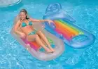 2 Intex King Kool Lounge Floating Swimming Pool Loungers w Headrest & Cup Holder