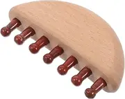 MERRYHAPY Wooden Massage Comb Natural Crystal Hair Comb for Scalp Massage Dandruff Control