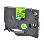 1PK Compatible with Brother P-Touch TZ-C21 Black on Fluo Yellow 0.35" Label Tape