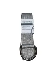 Gaiam 6-Foot Yoga Strap - Gray, Yoga Prop, Exercise Strap, Flexibility, Stretch