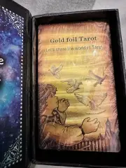 NEW Gold Foil Tarot Cards The Fool Deck In Box Gorgeous Cards