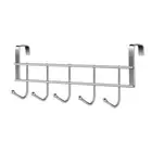 Over The Door 5 Hanger Metal Hook Rack Decor Holder For Clothes Coat Towel Hat