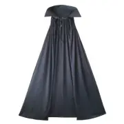54" Fully Lined Deluxe Adult Black Cape with Stand-Up Collar ~ VAMPIRE SUPERHERO
