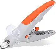 Innovations LED Light Pet Nail Clipper- Great for Trimming Cats & Dogs Nails & Claws, 5X Magnification That Doubles as a Nail Trapper, Quick-Clip, Steel Blades
