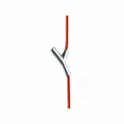 Depot4Design Wardrobe, Hanging Rope Coat Rack Red, 4 Hooks Matt Chrome Plated