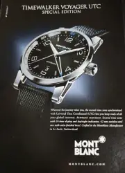 Montblanc UTC Watch Picture Magazine Ad Original Out of Print Gift Art Decor