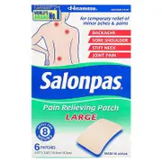 Salonpas, Pain Relieving Patch, Large, 6 Patches