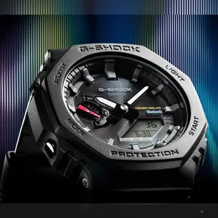 CASIO 卡西歐 G-SHOCK 極簡八角 太陽能電力智慧藍牙手錶(GA-B2100-1A)