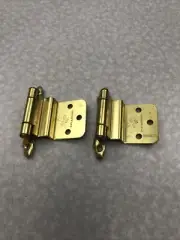 Amerock BP7928-3 Self-Closing Face Mount Hinge with 3/8" Inset Brass Kg W1