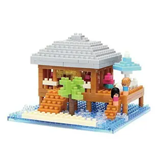 ☆勳寶玩具舖【現貨】日本河田積木 nanoblock NBI-002 度假小屋