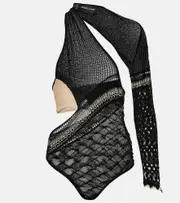 [Roberta Einer] Roberta Einer Dina asymmetric knit bodysuit AU 10 black