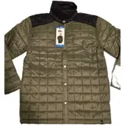 NWT QUICKSILVER Youth Boys Insulated Shirt Jacket Green Size L-14/16
