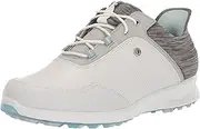 [FootJoy] Women's Stratos Golf Shoe, White/Grey/Ice Blue, 5