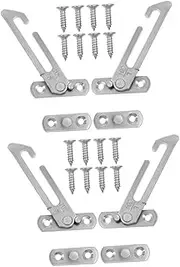 HOMSFOU 4pcs Window Stopper Lock Concealed Safety Lock for Sliding Windows DIY Installation Scratch Design Peace of Mind for Home Security