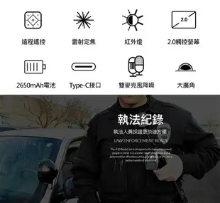 SJCAM A10 雷射定位監控密錄器/運動攝影機 警用執法 SONY鏡頭 聯詠96658 警用外送員必備