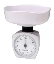 Taylor White Analog Kitchen Scale 11 lb. Weight Capacity