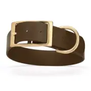 Dog Pet Collar with Brass Hardware Size XXL W 1.5” L 24” - 28” Dark Chocolate...