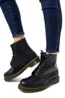 Dr. Martens Women Boots - 8 US EU 39 Black Leather Combat Platform Ankle New