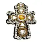 for Cross for Rhinestone Beaded Patches DIY Clothing Accessories Iron on Patches