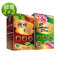 在飛比找Yahoo奇摩購物中心優惠-DV麗彤生醫 燃燒日記x2盒+雙樂纖superplus x2