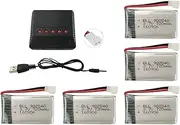 5PCS 3.7V 720mAh Lipo Battery with 5 in 1 Charger for Syma X5C X5C-1 X5A X5 X5SC X5SW H5C V931 Drone