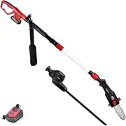 [Baumr] AG 20V SYNC Cordless Pole Saw & Hedge Trimmer Combo, 8 inch Chainsaw Pruner, Telescopic Handle, with Battery and Charger Kit