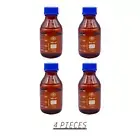 Simax Laboratory Reagent Media Bottle 500 ml Borosilicate Amber Set of 4 Pieces