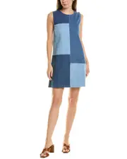 Electric Rose Patchwork Shift Dress