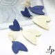 【Jpqueen】藍海人魚不對襯設計耳夾耳環(耳針耳夾可選)