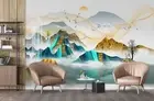 3D Artistic Mountain Lake Wallpaper Wall Murals Removable Wallpaper 83