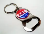 ABC Beer Can Bottle Cap Opener Key Chain / Key Ring Handmade