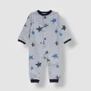 $42 Splendid Baby Boys Gray Stars Cotton Graphic Romper One Piece Size 0-3Months
