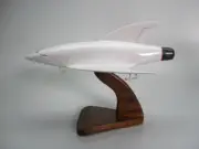 Galileo Moon Atomic Rocket Ship Desktop Kiln Dried Mahogany Wood Model Small New