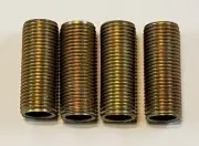 SET OF 4 STEEL 1" LAMP PIPE NIPPLES ZINC PLATED LAMP PART NEW 57075J