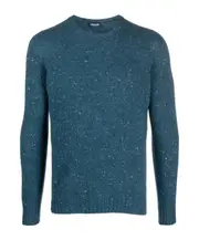 melange-effect knit jumper 50,52 Blue