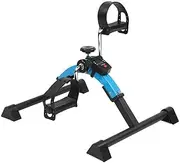 Under Desk Cycle Pedal Exerciser, Folding Portable Mini Exercise Bike, for Elderly Legs and Arms Workout