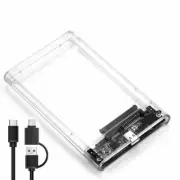 USB 3.1 SATA Hard Drive Case Enclosure Type C, 2.5" External HDD/ SSD Case
