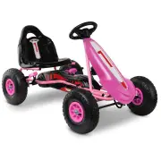 Kids Pedal Go Kart Car Ride On Toys Racing Bike Rubber Tyre Adjustable Seat
