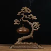 3.4lb Ancient Chinese Handcrafted Brass Exquisite pine tree incense burner s180