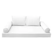 *COVER ONLY*-Style 1 Daybed Mattress Bolster Pillow Covers Piped Trim Full-AD106