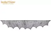 Halloween Spider Web MANTLE SCARF – 16.5 in x 8 ft