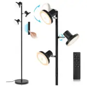 Sibrille 3 Rotating LED Dimmable Lights Remote Control Floor Lamp. 4 Color Temps